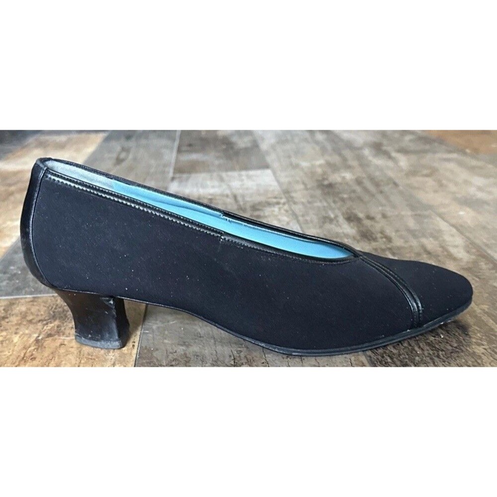 THIERRY RABOTIN Italy Black Techno Nero Low Heels Size Eur 37.5, US 7